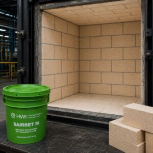Mortero refractario SAIR SET M para instalación de ladrillos en hornos industriales